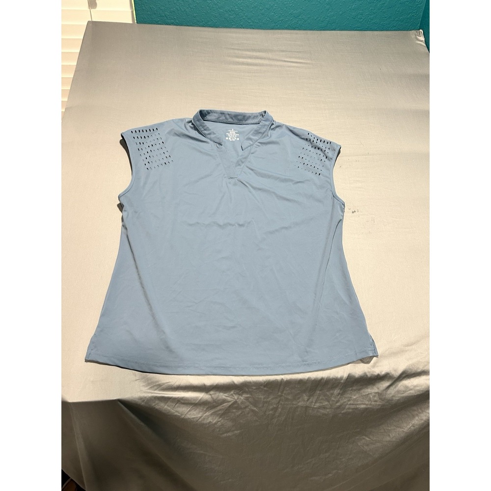 NWT Soothfeel Light Blue Sleeveless Vented‎ Shirt 3XL